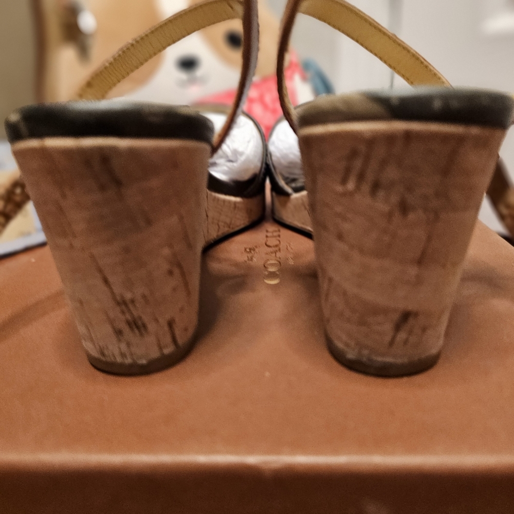 Coach Hinsdale Camo Wedge Sandals - Picture 11 of 17